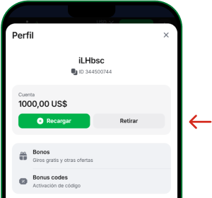 Selecciona la opción “Retirar fondos” - 1Win - Apuestas App Bolivia